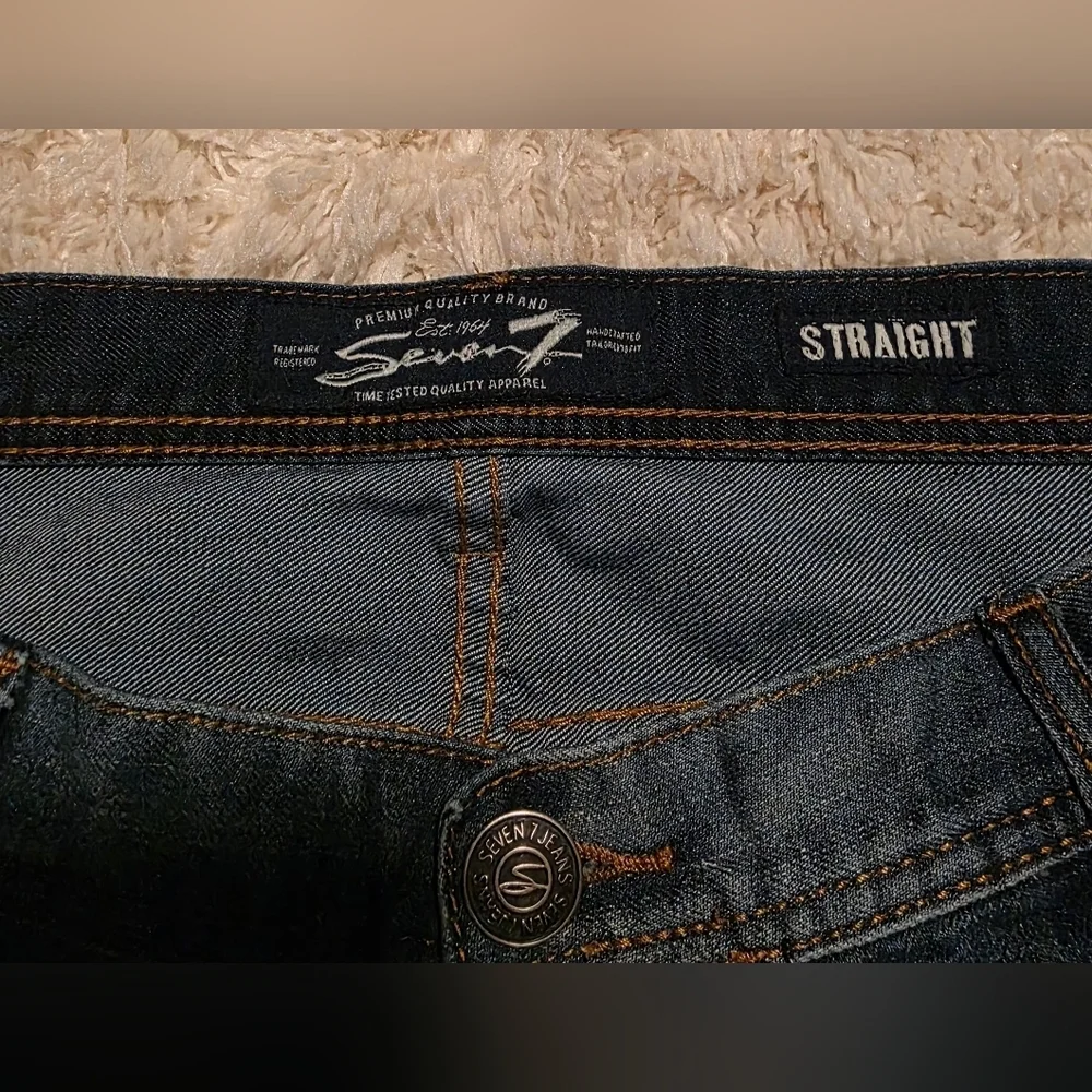 SEVEN7 Darkwash Distressed Men's Blue Jeans Sz. 40x32